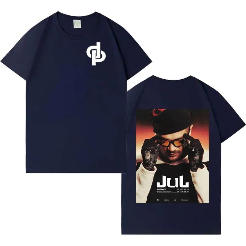 Футболка Rapper Jul Fashion Унисекс Хип-Хоп Повседневная С коротким рукавом Хлопок Свободная Удобная Футболка Подростковая Унисекс Женская и Мужская Футболка