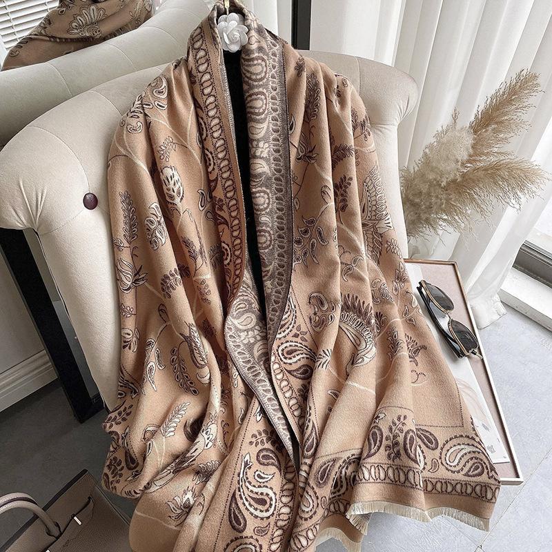 Premium High-quality Air-conditioned Room Shawl Outside Women's Summer Office Nap Imitation Cashmere Fringed Warm Scarf