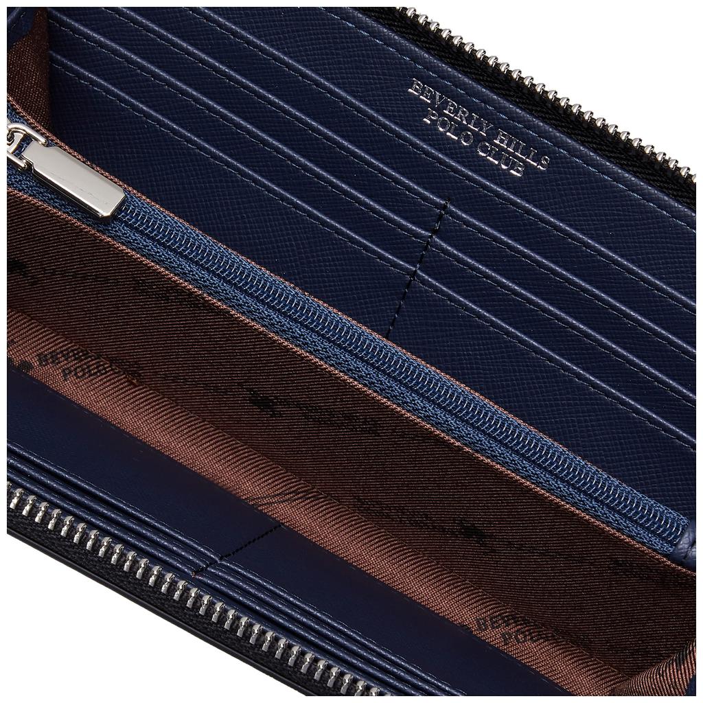 Hills Polo Кошелек длинный на молнии BHG6000 [Beverly Club] Черный/Темно-синий