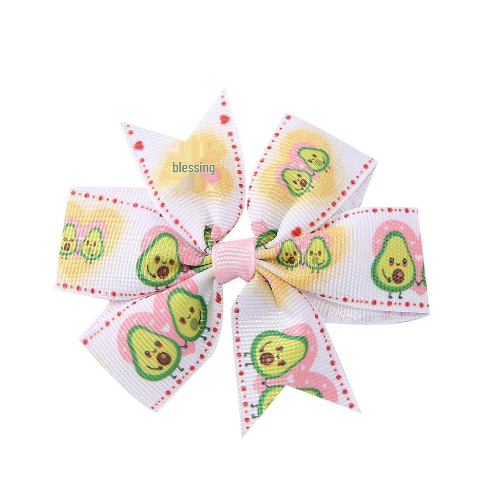 A313 Лента гросгрейн «Единорог» Заколка для волос с бантом «шесть ушей» для детей – Рождественская коллекция