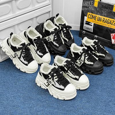 Новая обувь толстая подошва увеличивающая рост мужская обувь сумка голова повседневная классическая низкая посадка горячая распродажа большого размера женская обувь европейский размер