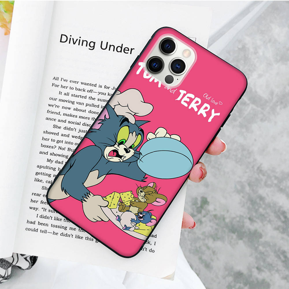 Мягкий чехол JT50 Tom and Jerry Cat Mouse для Xiaomi Poco X6 X4 M5 M6 F5 F6 C65 C55 C50 C51 C40 Pro Redmi 14C A3X 13C 12C 11T 10A 9C Note 7 6 8A Plus