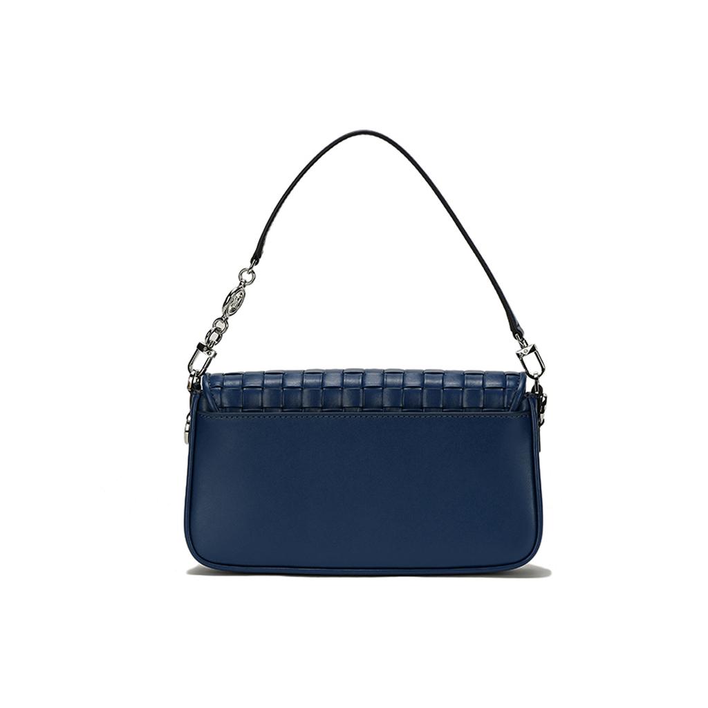 Michael Kors Сумка-багет Bradshaw из искусственной кожи, Сумка через плечо, Сумка женская Темно-синяя