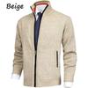 Мужские повседневные вязаные свитера-кардиганы Slim Fit Fleece Full Zip Толстый вязаный кардиган Зимняя верхняя одежда