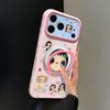 Милая Сяоюй для iphone17promax Чехол для iPhone 15 силиконовый 16 мультяшный 14 вращающаяся подставка 13
