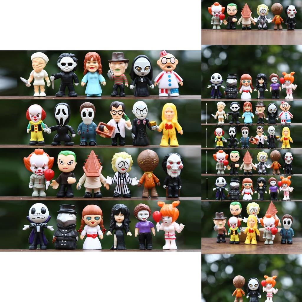 The Clown Annabelle Classic Horror Movie Character Model Desktop Ornament Set For Ghost Party Decor And Collectible Fans
