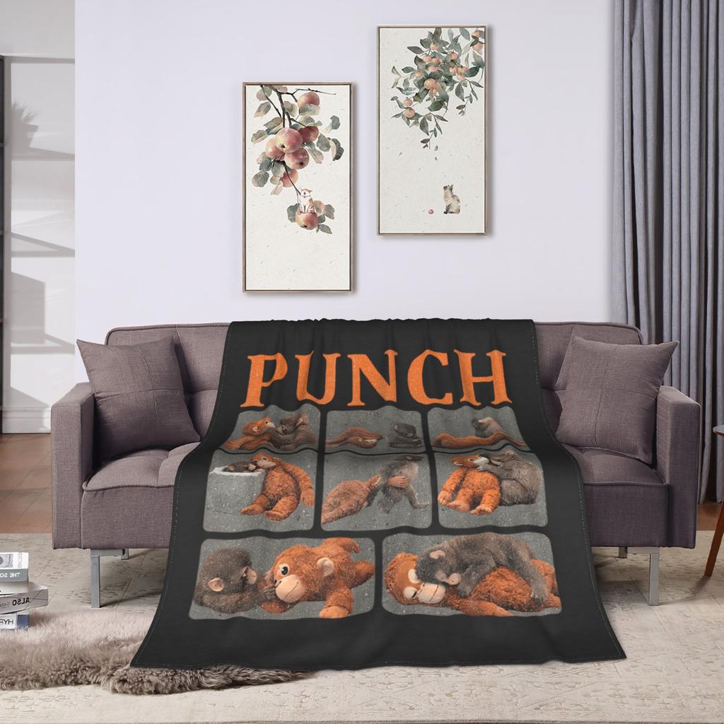 Soft Bedding Throws Travel Monkey Punch Blanket Flannel Bedspread For Bedroom Trend Sofa Bed Cover
