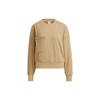 Женская толстовка Originals Three Stripes Large Pocket Patchwork Round Neck Pullover Sweatshirt, бежевая, HC0304