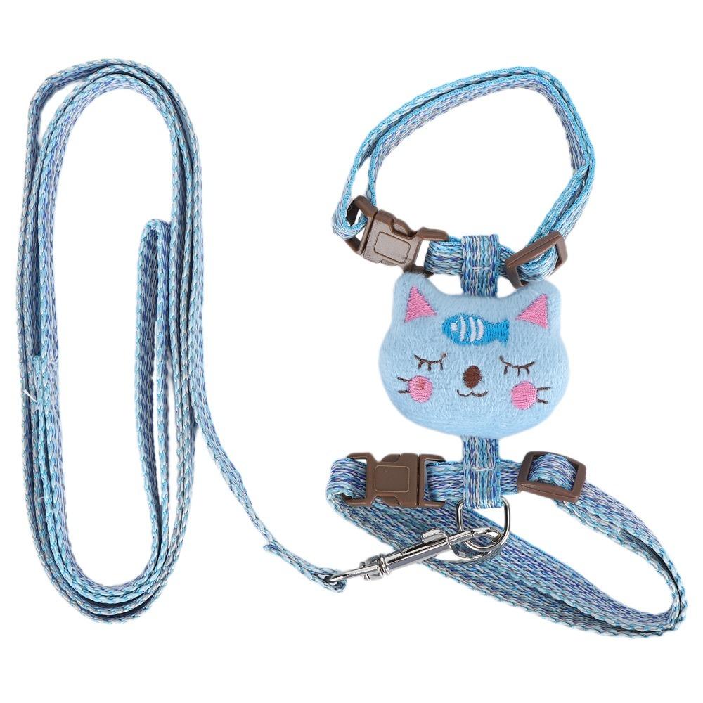 Adjustable Anti-Lost Cat Harness Escape-Proof Pet Walking Harness  for Cats Rabbits and Small Dogs