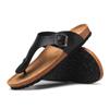 Flip Flops  Men'S Leather Mule Clogs Slippers High Quality Soft Cork Slides Footwear For Men Women Unisex 35-45 Flip Flops