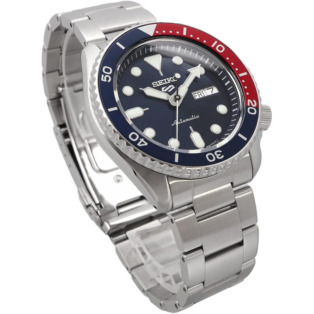 Seiko 5 Sports SKX Automatic Mechanical Watch Men's Blue Red Limited Edition