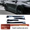 Комплект боковых юбок-диффузоров из углеродного волокна для Tesla Model Y - 4 шт., Глянцевый черный