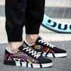 Men Spring Casual Flat Colorful Cool Graphic Low Top Canvas Sneakers Shoes Lightweight And Comfortable Fit