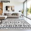 Carpet with Simple Lines Living Room Carpe Bedroom Carpet Coffee Table with Large Areas of Stripes Carpet Mats