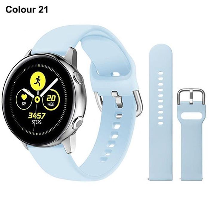 Силиконовый ремешок 20 мм 22 мм для Samsung Galaxy Watch Active 2 Watch 3 45 мм 42 мм Gear S3 ремешок для часов браслет-ремешок для Amazfit bip Huawei Watch GT 2 2e pro