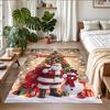 Christmas Custom Name Printed Square Area Rug Soft Non Slip Floor Carpet For Bedroom Holiday Gift