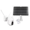 Solar Security Camera PTZ 355 Degrees Panoramic 1080P Home Surveillance System with 2 Way Audio PIR