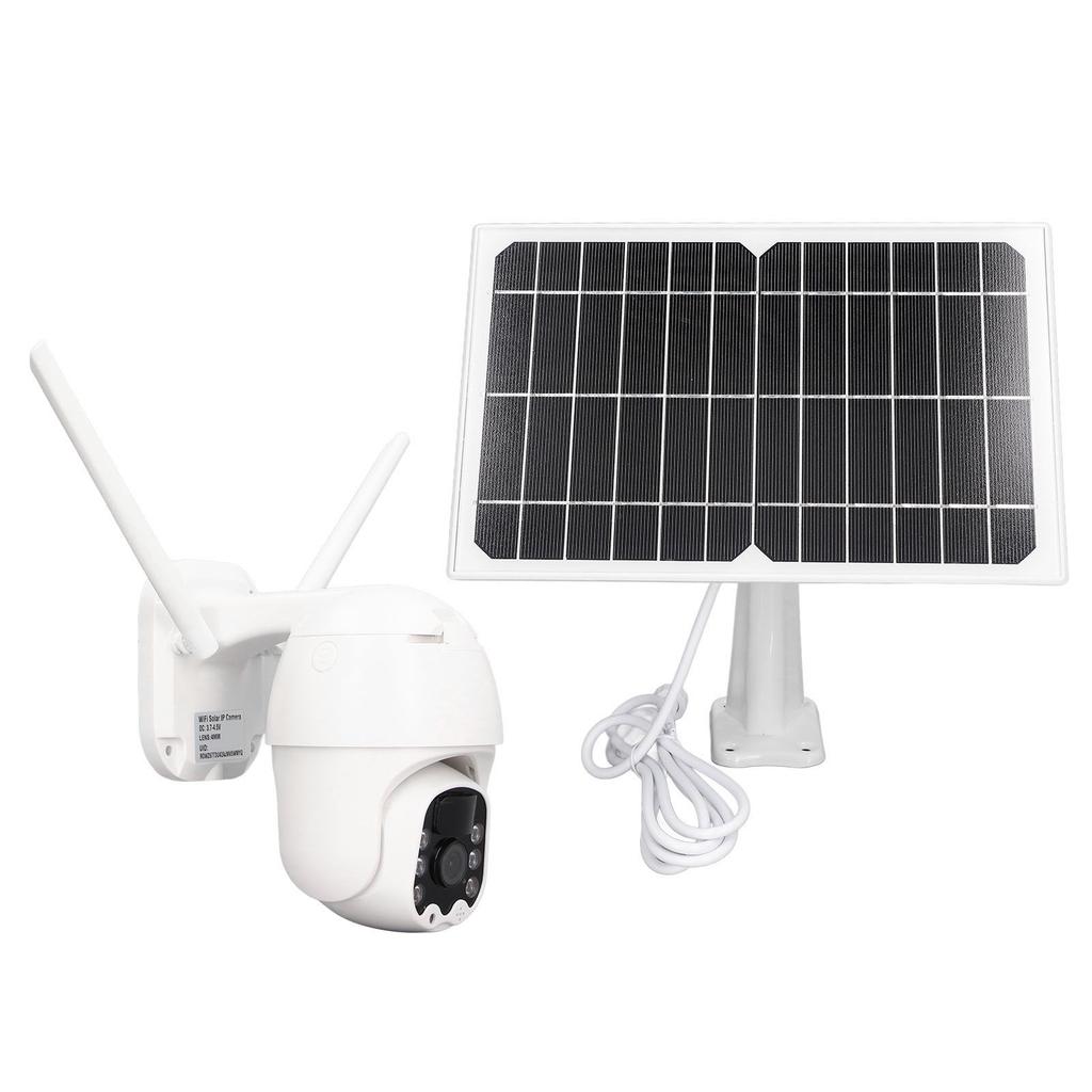 Solar Security Camera PTZ 355 Degrees Panoramic 1080P Home Surveillance System with 2 Way Audio PIR