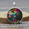 Fashion Hummingbird Necklace Pendant Jewelry Hummingbird Sunflower Butterfly Silver Pendant Chain