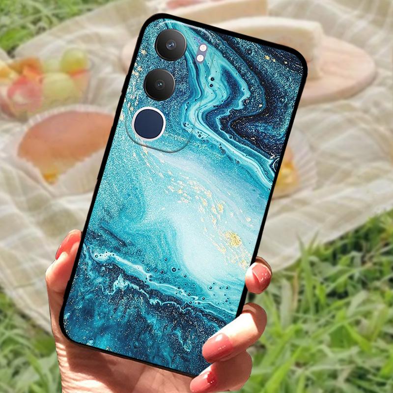 Чехол для Vivo Y19s V2419 Новая Модная Расцветка Крашеный Силиконовый Чехол для Телефона Для VIVO Y19S 4G Ударопрочный Защитный Чехол Бампер