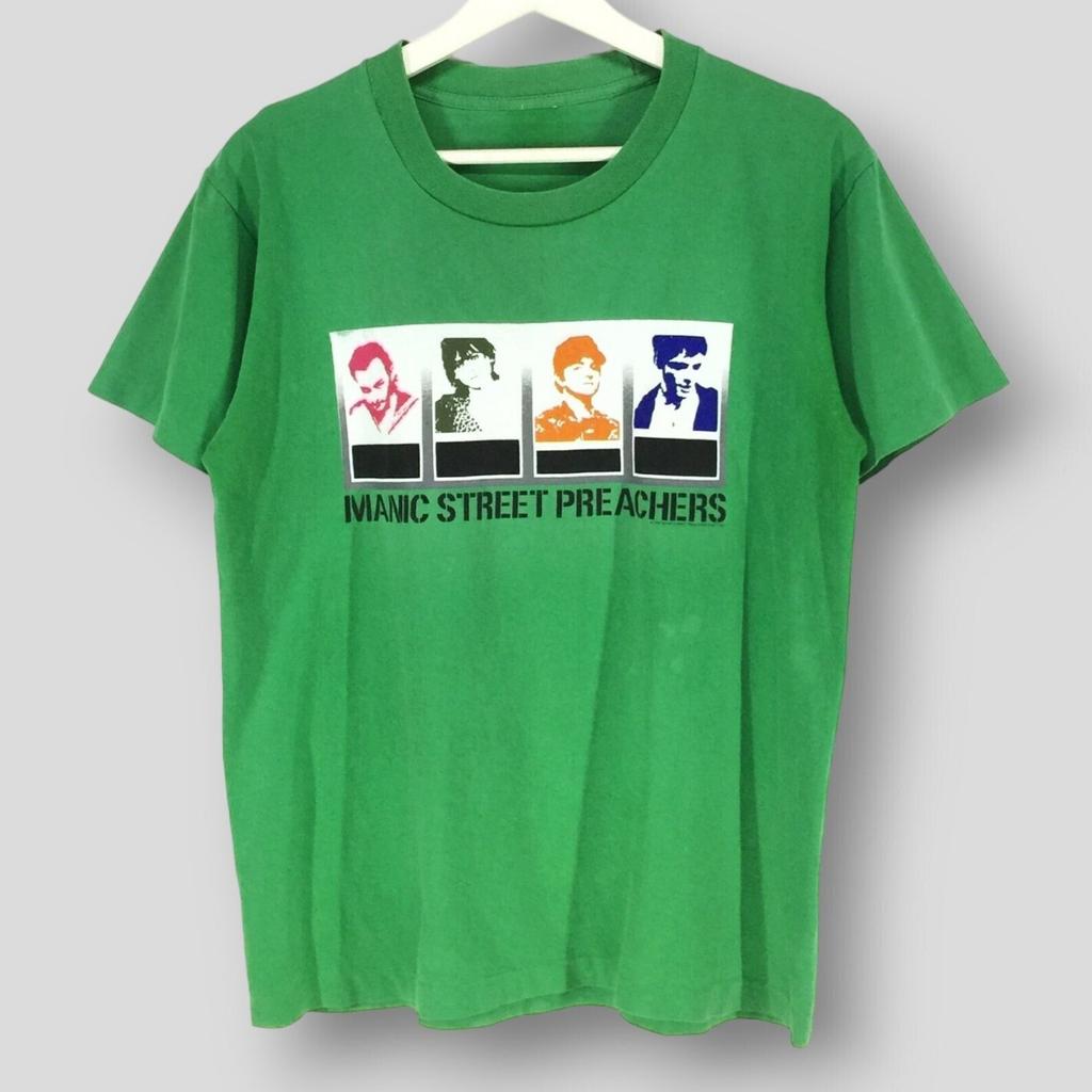 Vintage Manic street preachers forever delayed promo T-Shirt collectible Welsh rock vintage band tee single stitch green Small