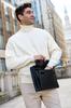Elegant Men' A4 Briefcase - Stylish Business Briefcase with Handle and Ring