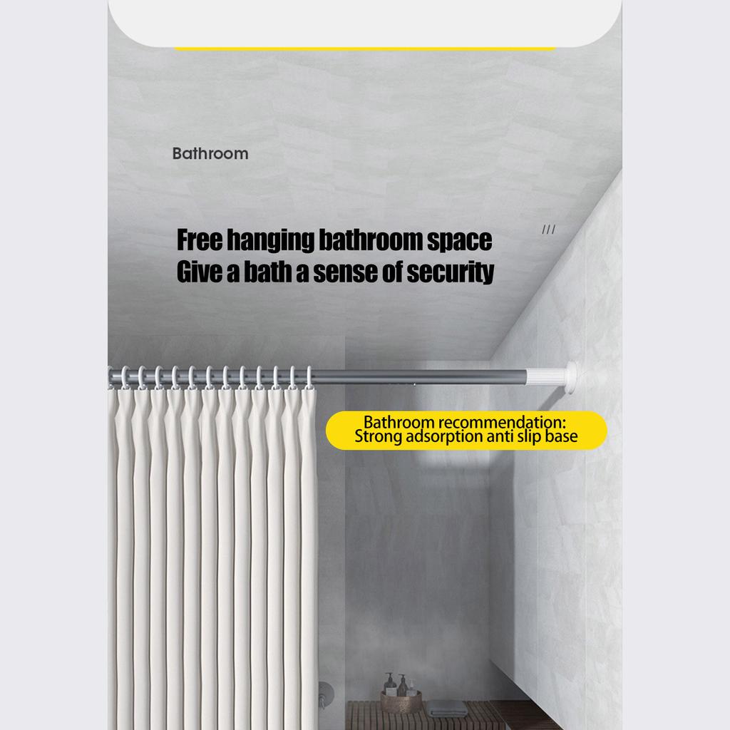 Карниз для штор TENSION, удлиненный карниз для штор без сверления для окна или ванной комнаты, патио, регулируемый пружинный карниз для душевой шторы, простой в установке