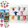 Потрясающий набор из 8 мини-самолетиков Super Wings с трансформирующимися фигурками роботов-самолетов
