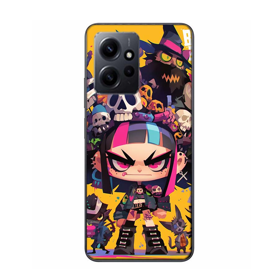Graffiti Art Colorful Princess Girl Phone Case For Redmi 12 13C 12C 15C 9 10 10C Note 13 Pro Plus 14 15 Pro 9T 9C 9A TPU Soft Co