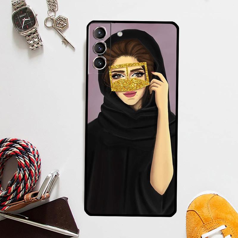 Исламский мусульманский чехол для девочек-хиджаби для Samsung Galaxy S24 S23 S22 Ultra Note 20 10 S8 S9 S10 Plus S20 FE S21 FE