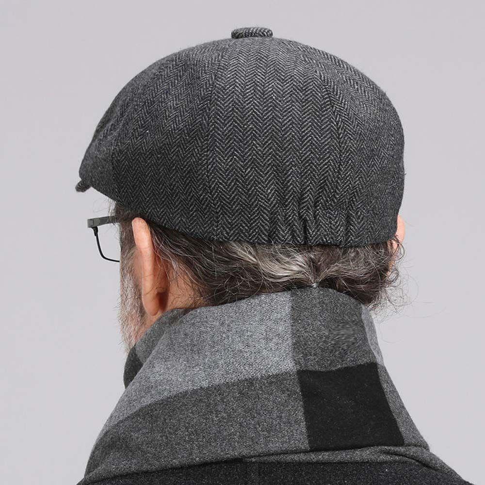 Painters Hats Cycling Caps Windproof Men Winter Hats Men Berets Newsboy Berets Octagonal Hats