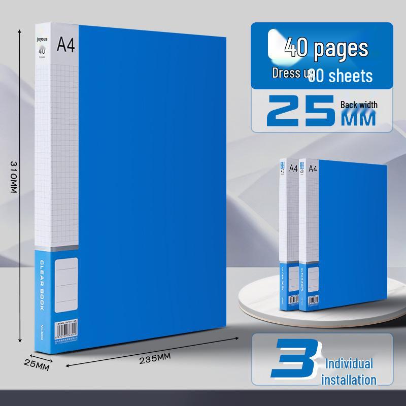 A4 Transparent Multi-layer Document Binder for Office and Study Supplies