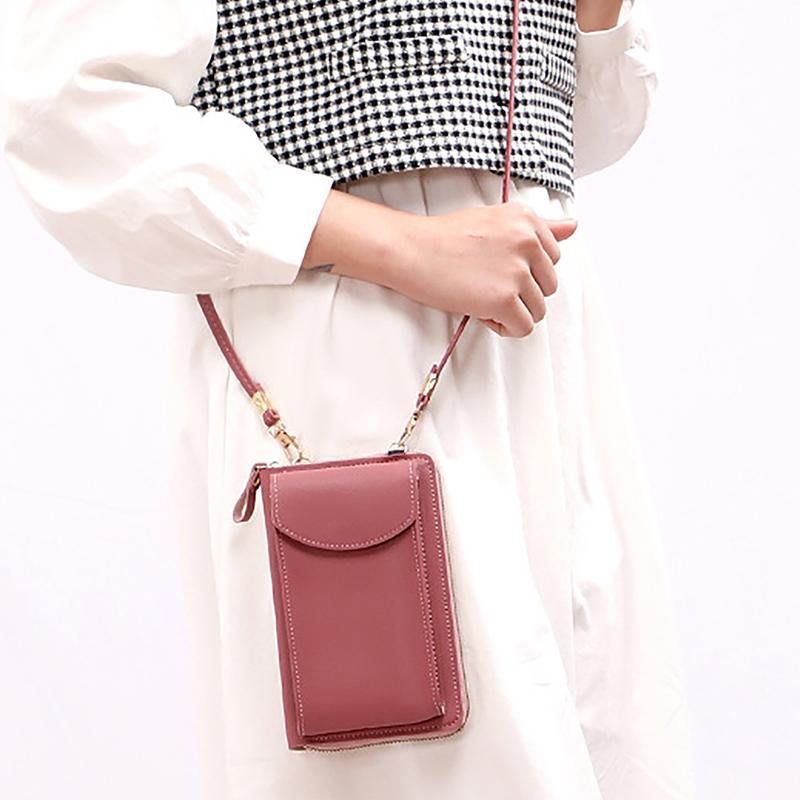 Yogodlns Модная сумка через плечо для мобильного телефона для женщин из искусственной кожи, маленькая сумка через плечо