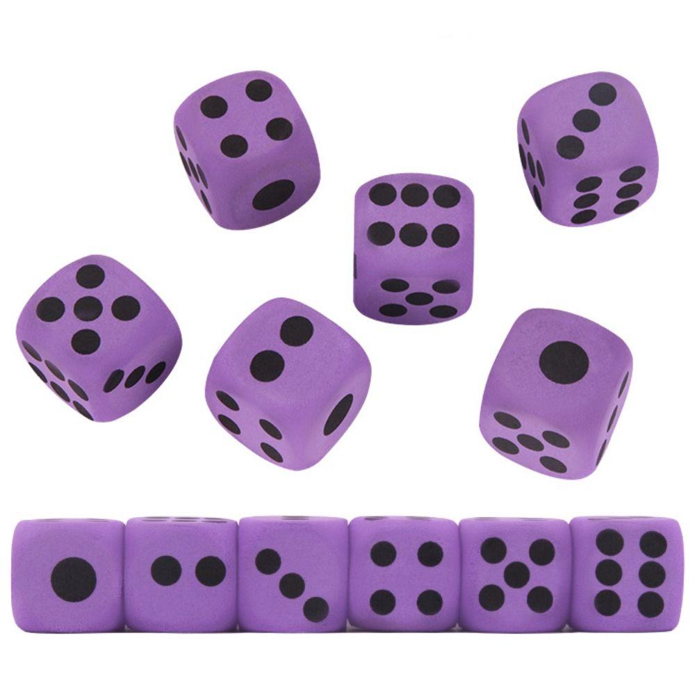 Elastic Foam Dot Dice Soft 3.8cm Dot Dices Education Toy Sponge Solid Dice  Math Teaching