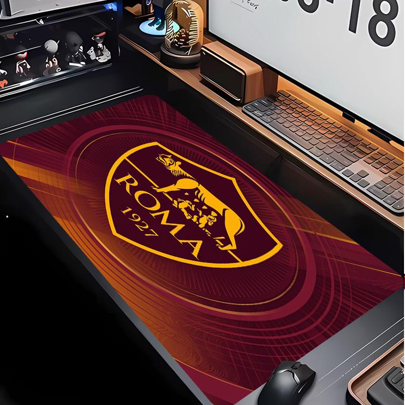 AS Roma Football Pattern Mouse Pad Non?Slip Rubber Base Gaming Mousepad For Desk Office Home