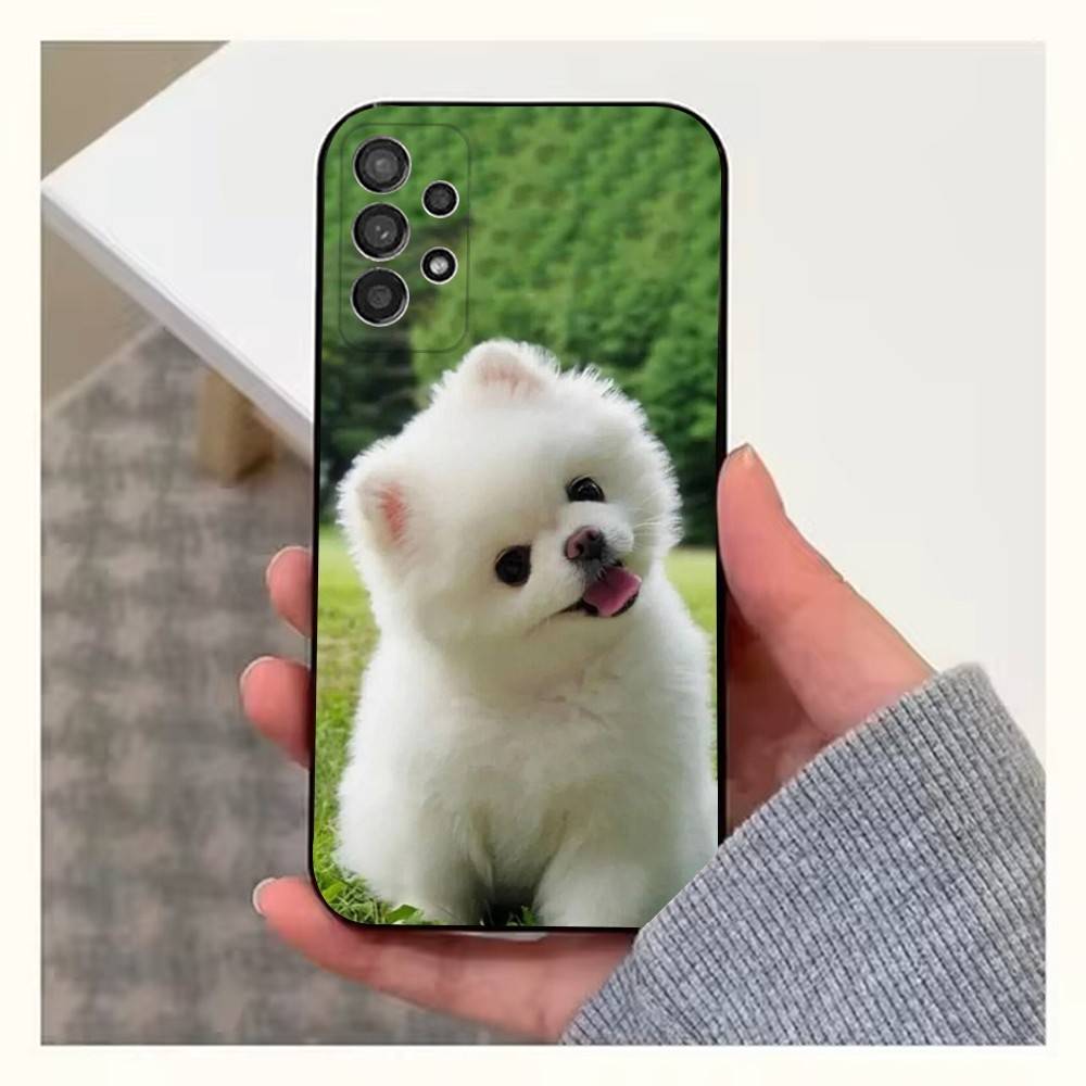 Милый телефон с мальтийской собачкой для Samsung S25, S10, S20, S10, S21, S9, S24, S23, Ultra, FE, Plus, Lite, Мягкий силиконовый черный чехол
