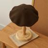 Women Beret Vintage Solid Color Painter Hat Wool Blend French Style Artist Cap Lightweight Headwear for Party Outdoor