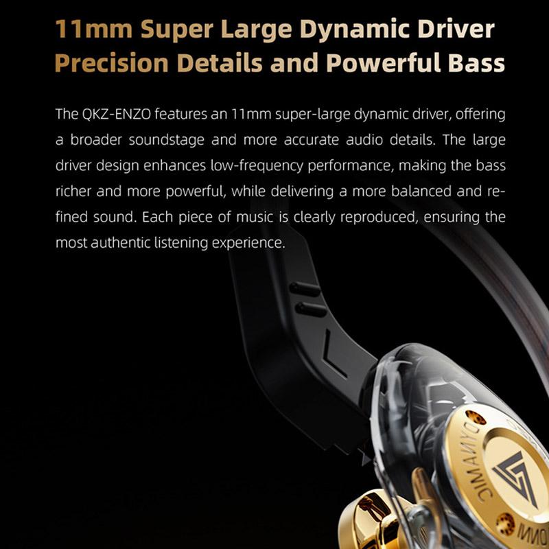 QKZ Super Bass Wired Earphones ENZO Headset 3.5MM In-Ear Earbuds With HD Microphoen Noise Cancel Headphone Cable Control