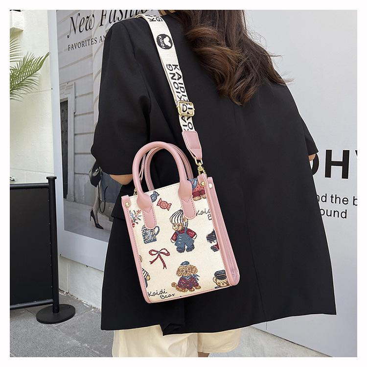 Katie Bear Women's Cute Korean Style Crossbody Handbag - Small & Trendy Single Shoulder Bag