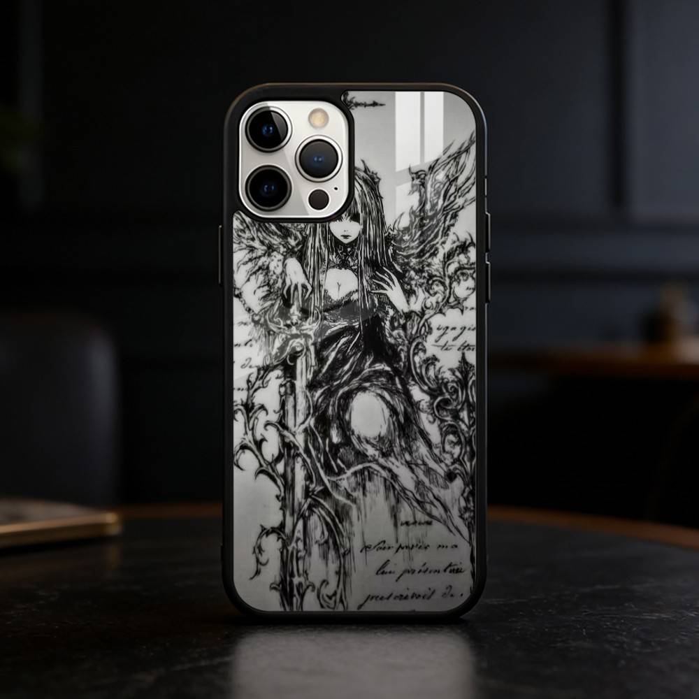 Готический Кибер Сигил Глаза Черепа Чехол для Телефона для iPhone 17/16/15/14/13/12/Plus/Pro/Max с Поддержкой Магнитной Беспроводной Зарядки