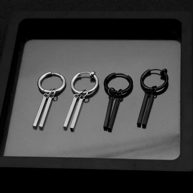 Простые готические серьги-подвески в стиле панк с квадратной палочкой для женщин и мужчин, модные украшения для вечеринок, аксессуары, подарок