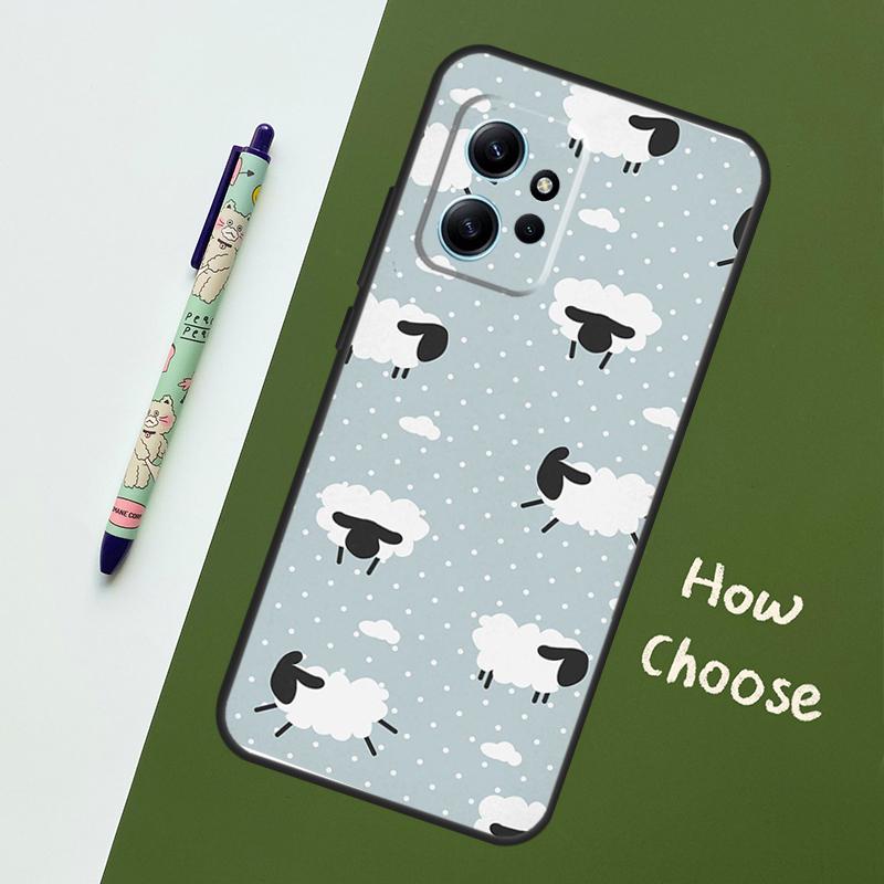 Милый чехол-овечка для Xiaomi Redmi Note 14 Pro 13 9 10 11 12 12S Чехол для Redmi 15C 15 13C 12C 14C 10C
