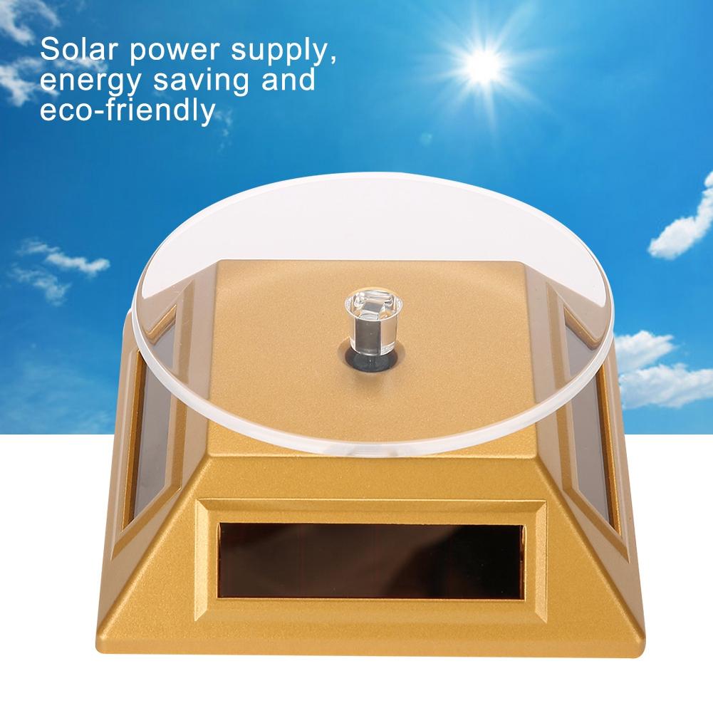 Витрина на солнечной батарее, вращающаяся на 360 градусов, органайзер для ювелирных изделий, стенд для демонстрации (Золото)
