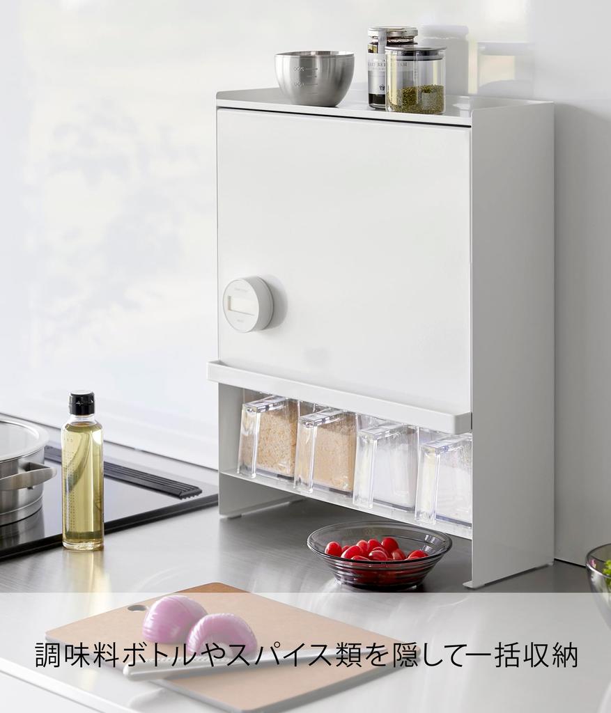 Yamazaki Jitsugyo открытая передняя скрытая стойка для приправ, белая, W38 xx, башня, большая емкость, рядом с плитой, кухонная стойка, защита от грязи, 2009