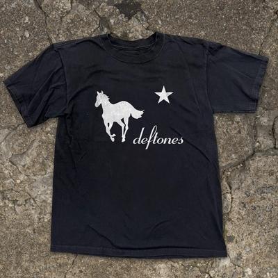 Deftones Логотип Пони Унисекс Черная Футболка Размер S-5XL Унисекс Футболка