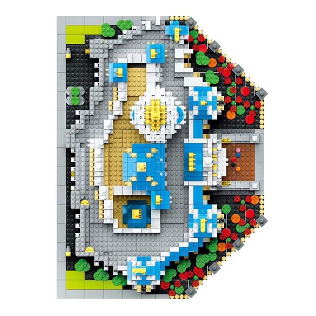 Fun Creative LZ8028 Miniature Diamond Small Particle Castle Model Series Puzzle Assembled Building Block Toys
