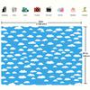 1pc cartoon blue sky and white clouds photography background - Large polyester party banner birthday, young people shower