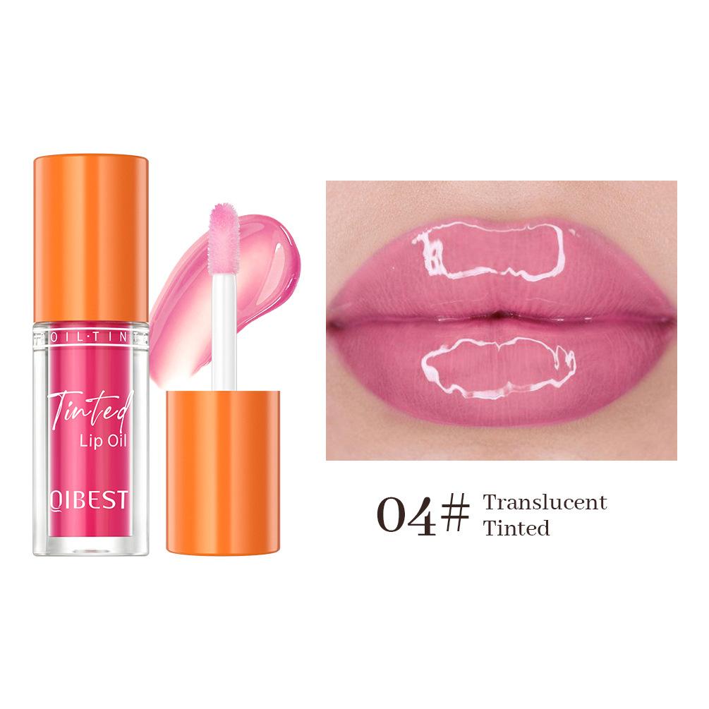 QIBEST Nourishing Shine Lip Oil Hydrating Moisturising Lip Honey Mirror Lip Oil Repairing Moisturising Lip Colour Makeup