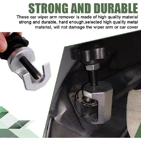 Car Windshield Wiper Arm Puller, Automotive Wiper Arm Removal Tool with Adjustable Knob, Carbon Steel Windscreen Wiper Arm Remover for Quick