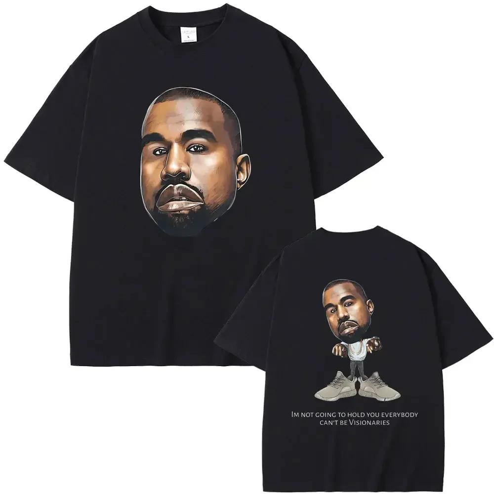 Funny Kanye West Meme T-Shirt Vintage Hip Hop Rap Style Tshirt UnisexCotton Short Sleeve Oversized T Shirt Streetwear